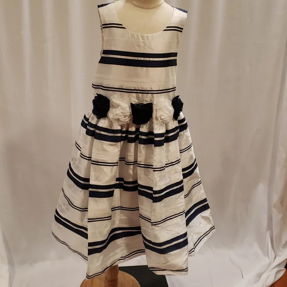 American Princess | Dresses | American Princess Girls Size 4 Navy Blue And  White Special Occasion Dress | Poshmark